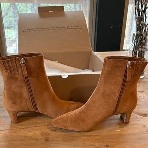 J. Crew Tan Suede Heeled Boots